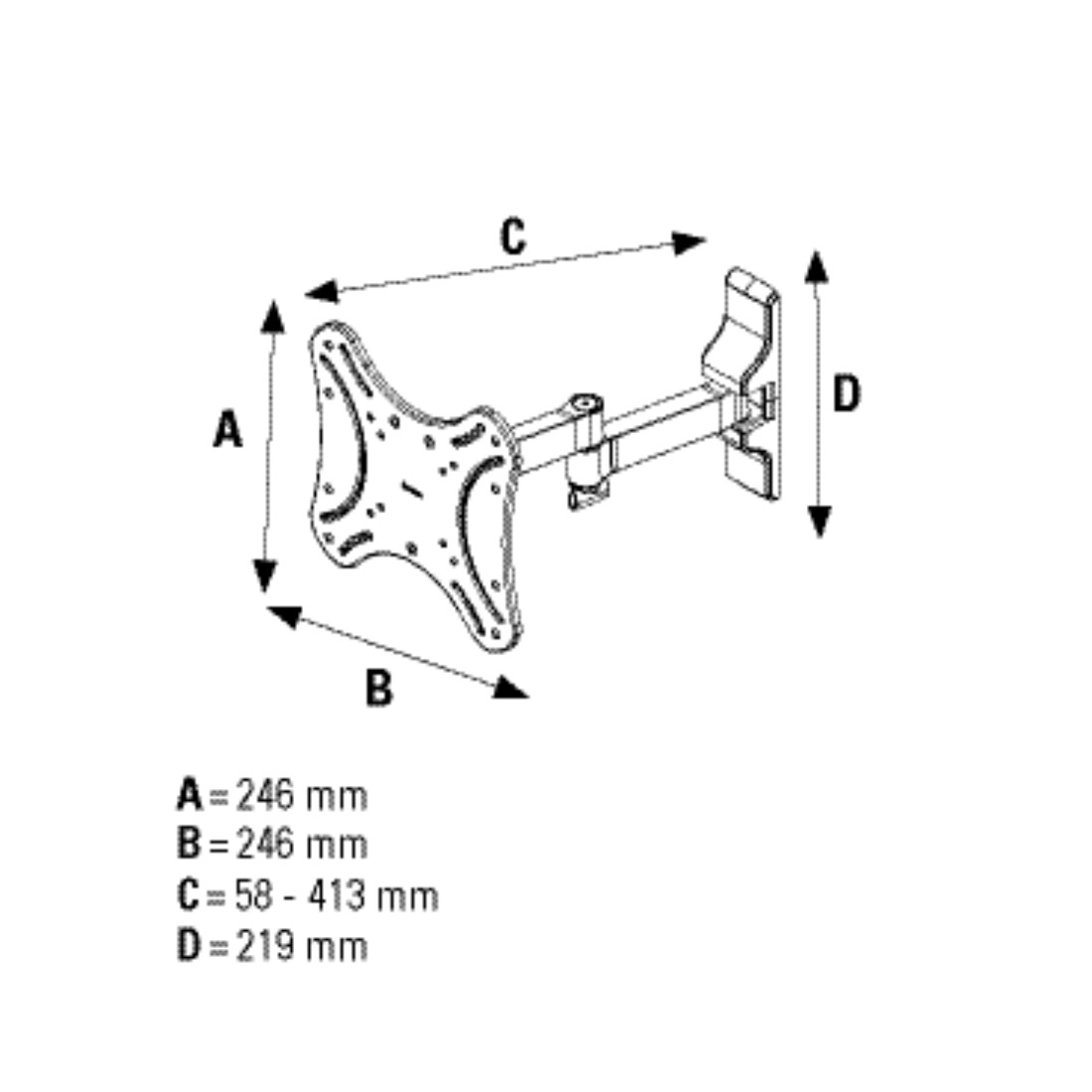 Купить Кронштейн Hama H-108727 черный — Фото 6