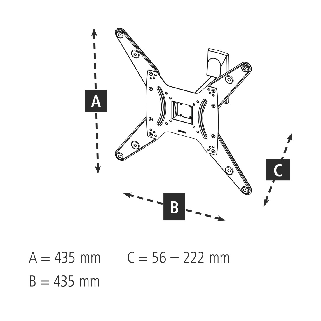 Купить Кронштейн Hama H-118102 черный — Фото 8