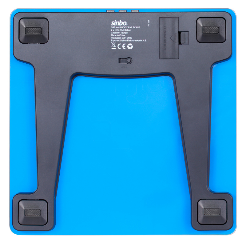 Купить Напольные весы Sinbo SBS 4448 макс.180кг синий/белый — Фото 2