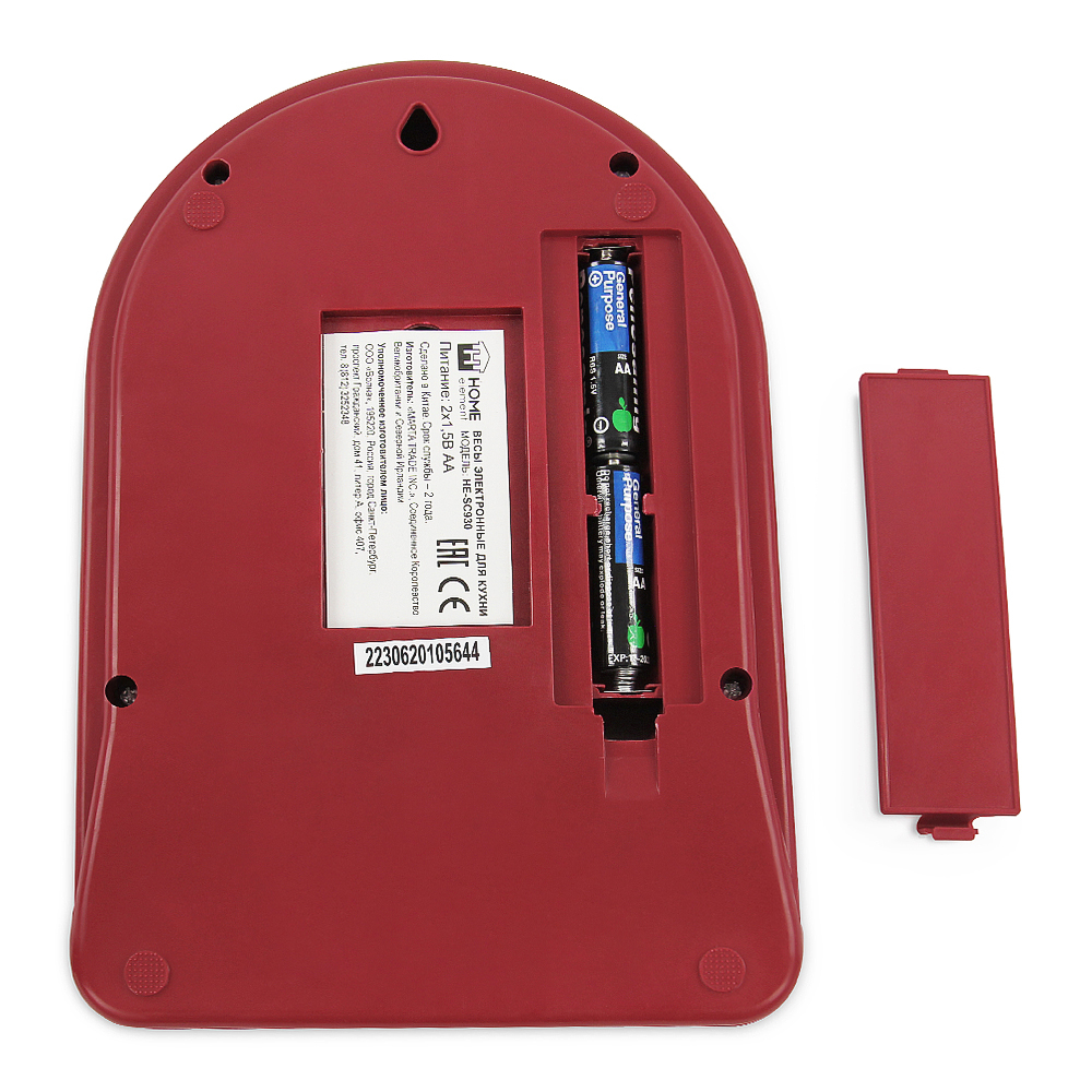 Купить Кухонные весы HOME-ELEMENT HE-SC930 красный гранат — Фото 4