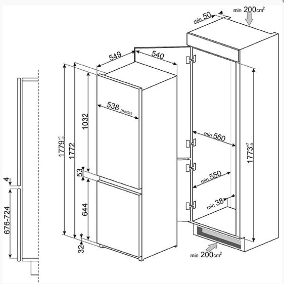 Купить Встраиваемый холодильник ZANUSSI ZBB 46465 DA — Фото 2