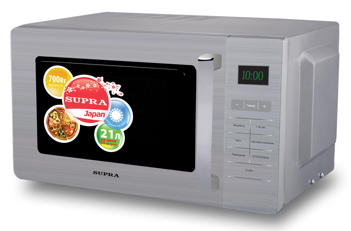 Микроволновая печь SUPRA MWS-2103SS																		 — описание, фото, цены в интернет-магазине PT Stores