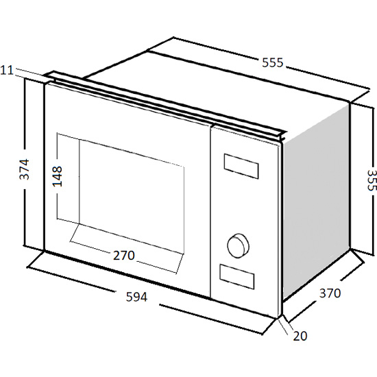 Купить Встраиваемая СВЧ печь KUPPERSBERG HMW 650 BL — Фото 2