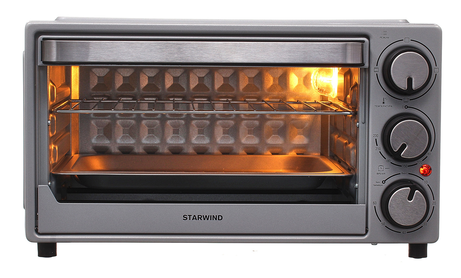 Купить Мини-печь Starwind SMO2002 серебристая — Фото 6
