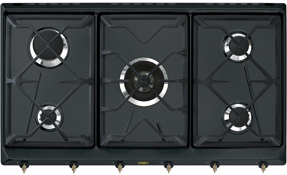 Газовая варочная панель SMEG SRV896AOGH																		 — описание, фото, цены в интернет-магазине PT Stores