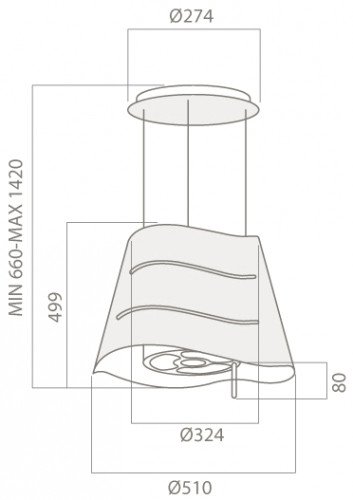 Купить Островная вытяжка ELICA WAVE IX/F 51 — Фото 4