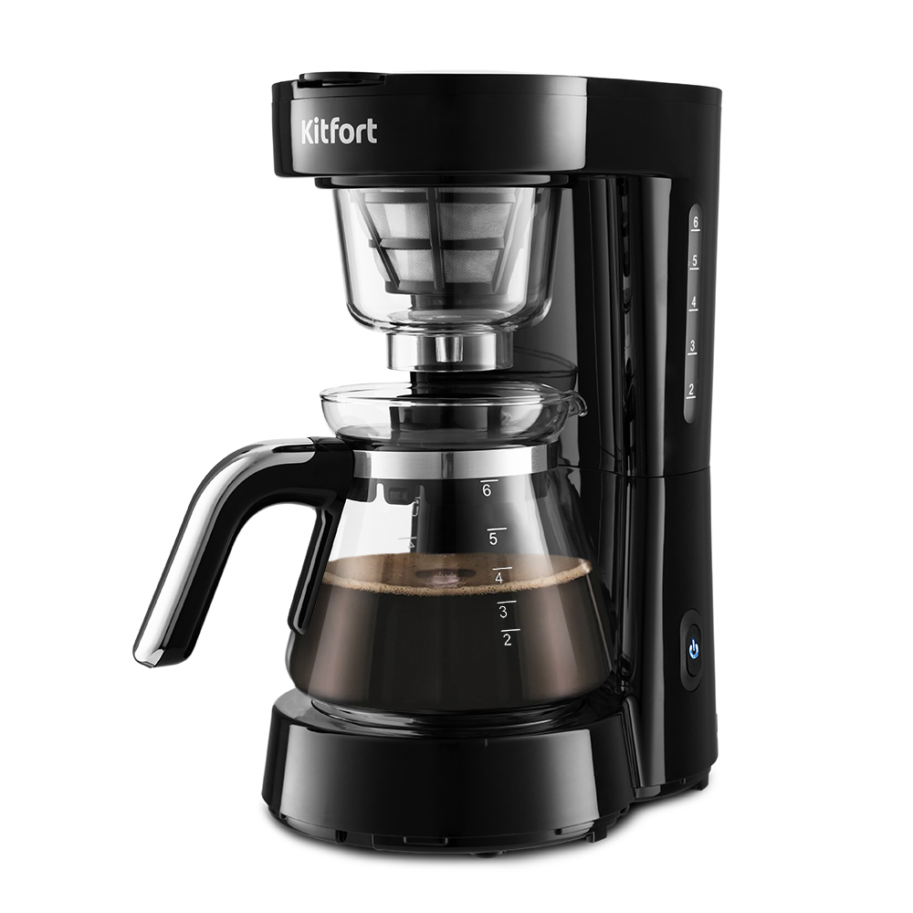 Кофеварка Kitfort KT-759 700Вт черный																		 — описание, фото, цены в интернет-магазине PT Stores