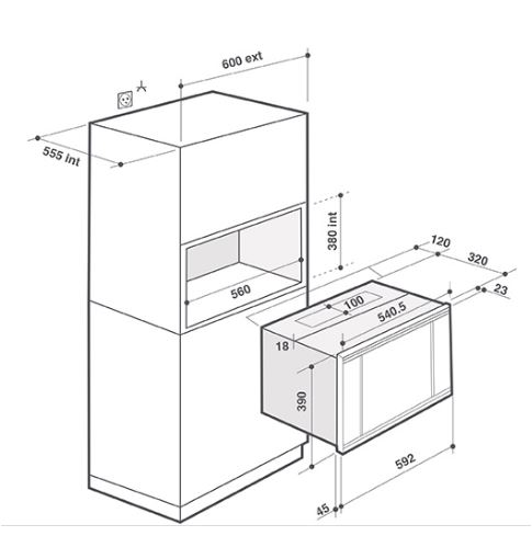 Купить Встраиваемая СВЧ печь DE DIETRICH DME7121A — Фото 2