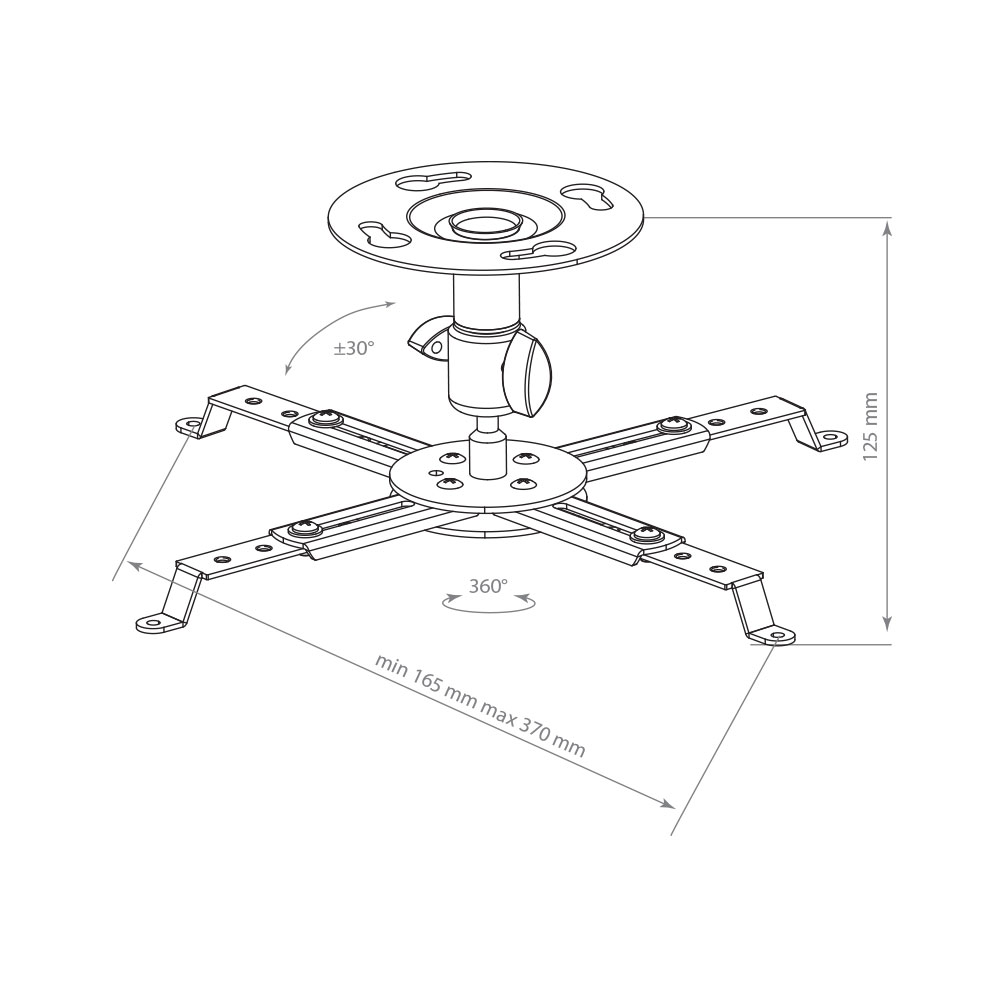 Купить Кронштейн Kromax PROJECTOR-30 серый — Фото 2