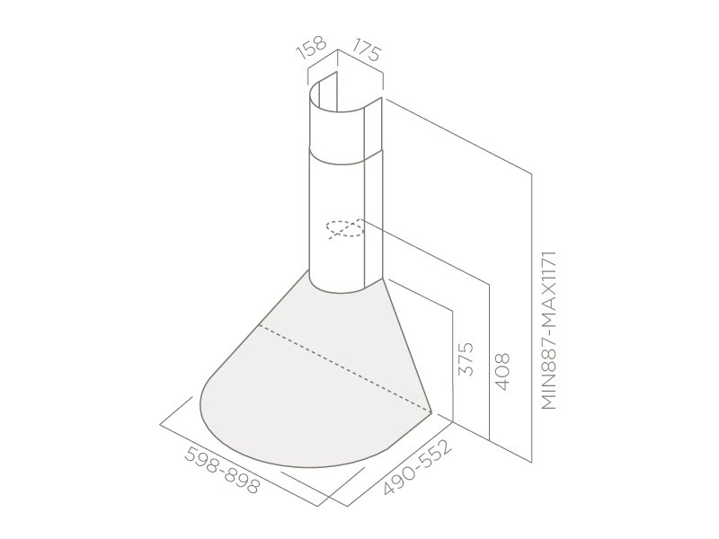 Купить Купольная вытяжка ELICA TONDA WH F/60 — Фото 2
