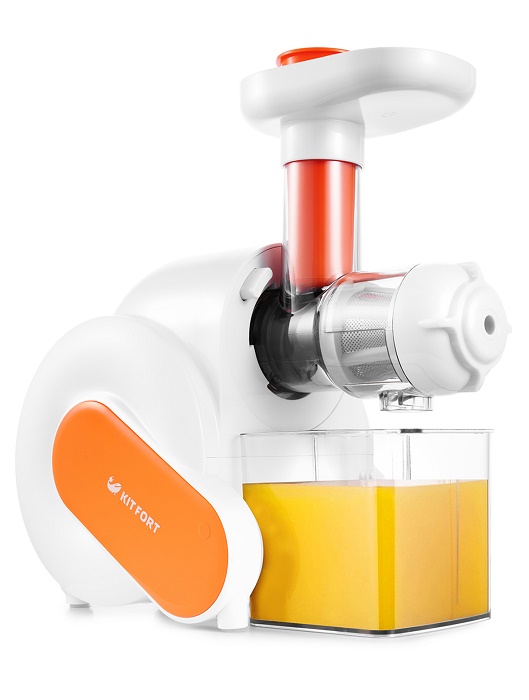 Соковыжималка Kitfort KT-1110-2, белый/оранжевый																		 — описание, фото, цены в интернет-магазине PT Stores