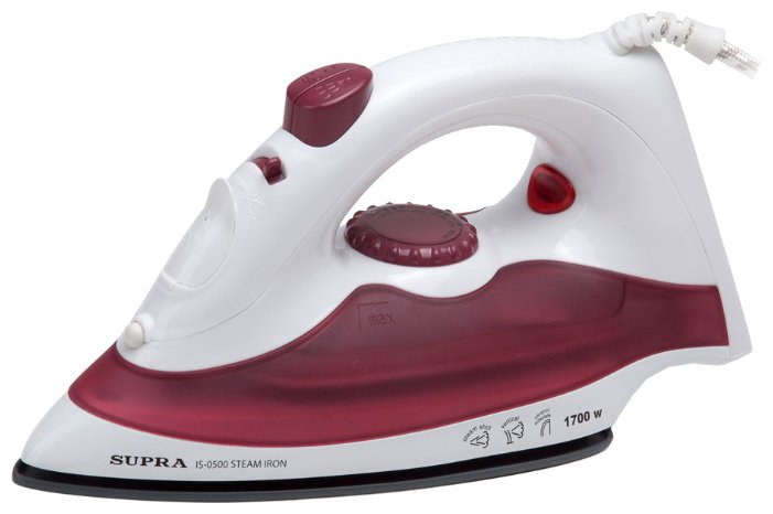 Утюг SUPRA IS-0500 red/white																		 — описание, фото, цены в интернет-магазине PT Stores