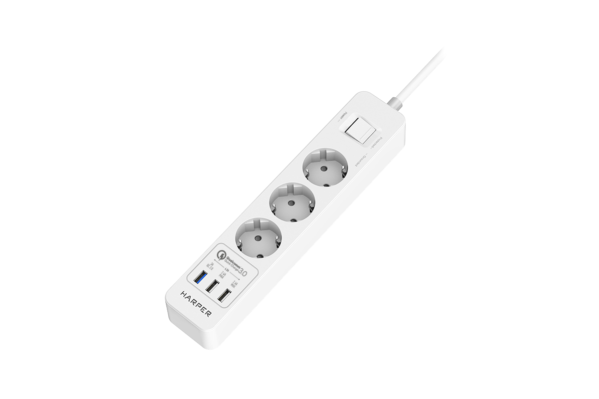  HARPER UCH-340 White QC3.0																		 — описание, фото, цены в интернет-магазине PT Stores