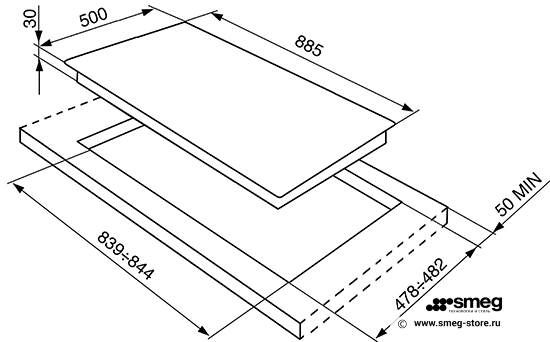 Купить Газовая варочная панель SMEG SRV896AVOGH2 — Фото 2