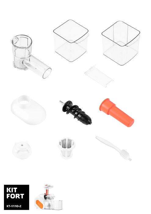 Купить Соковыжималка Kitfort KT-1110-2, белый/оранжевый — Фото 2