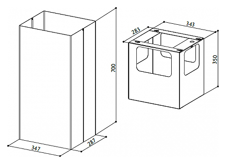 Купить  FABER Дымоход верх. X  H700 ISOLA — Фото 2