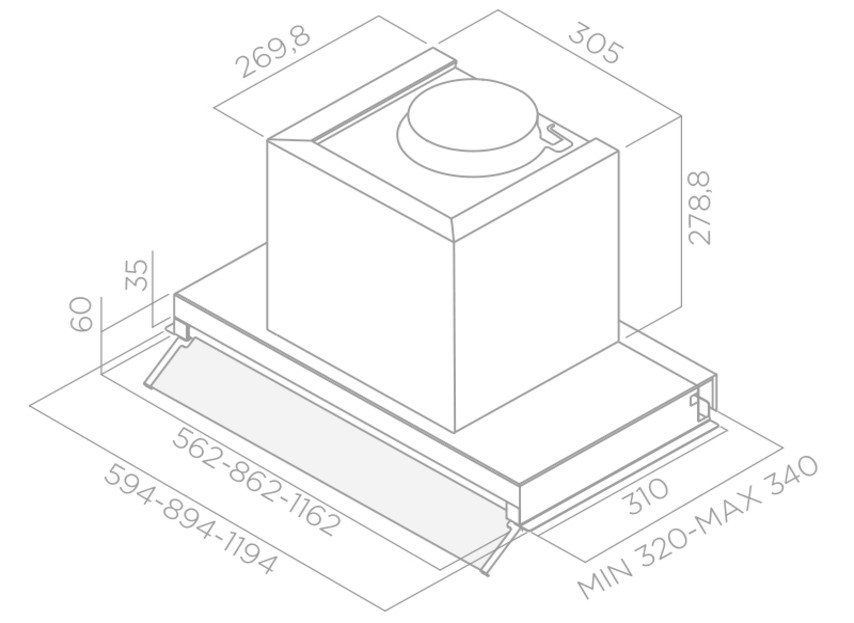 Купить Вытяжка встраиваемая ELICA BOXIN PLUS IXGL/A/120 — Фото 3
