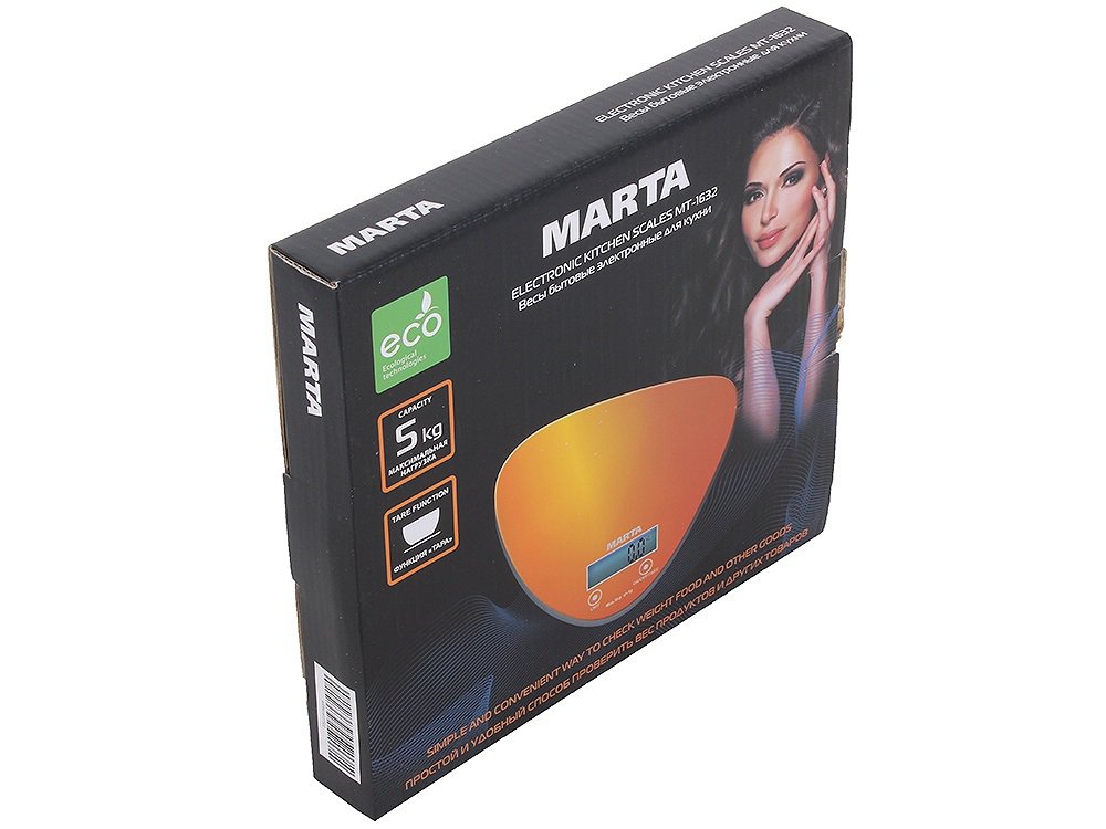Купить Кухонные весы MARTA MT-1632 черный — Фото 3