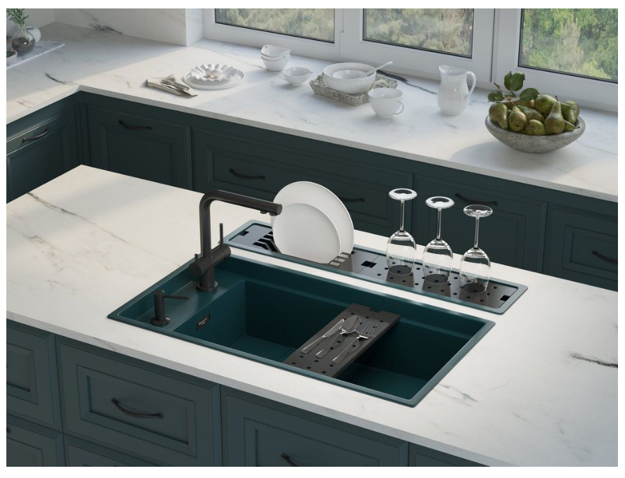 Купить Мойка OMOIKIRI Kinaru PRO 86-U/I-DO Artceramic/deep ocean — Фото 4