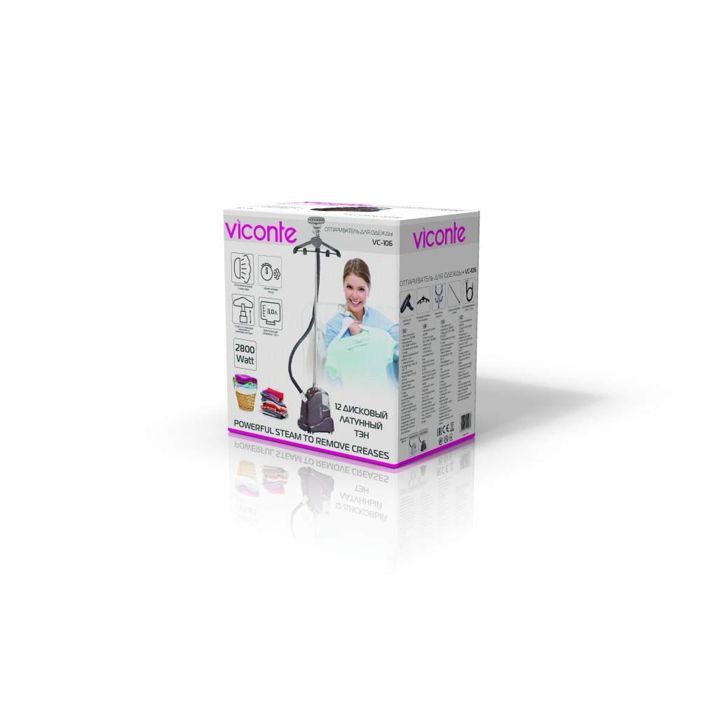 Купить Отпариватель Viconte VC 106 (серебро) — Фото 2