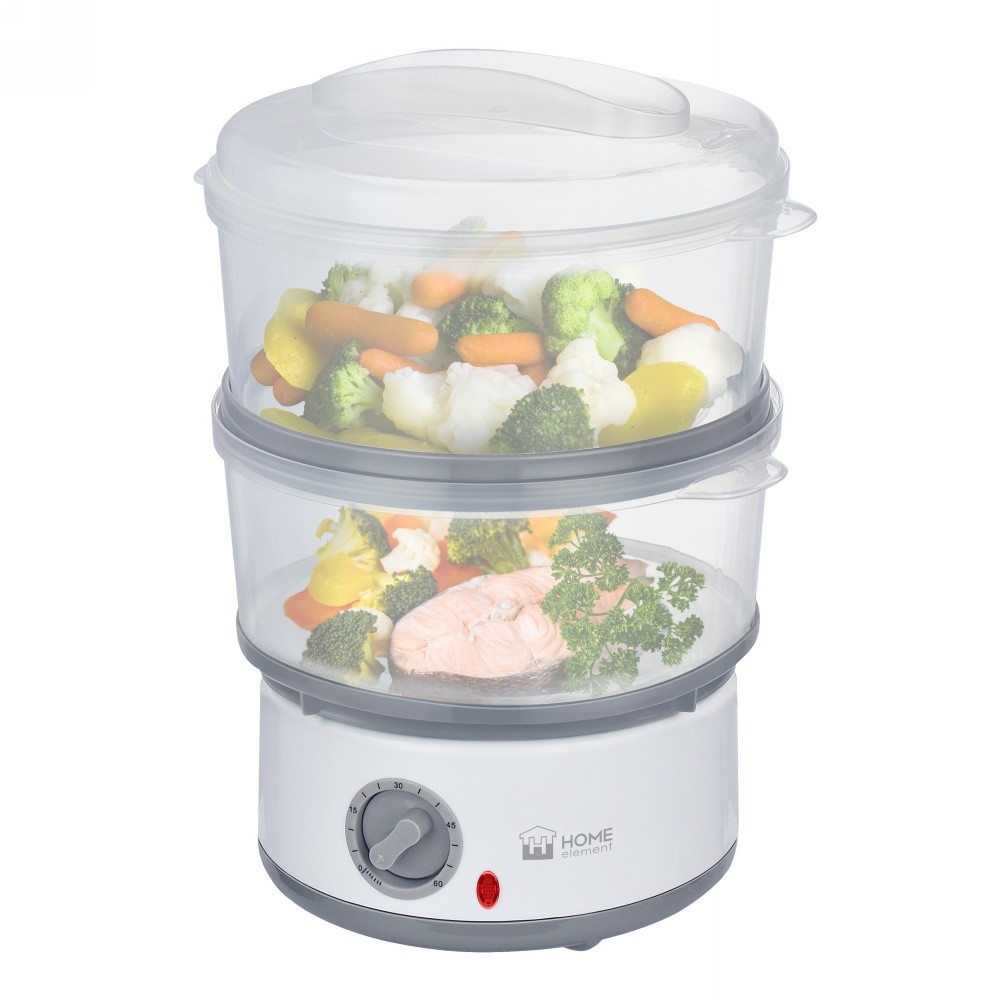 Купить Пароварка HOME-ELEMENT HE-FS1500 серый жемчуг — Фото 3