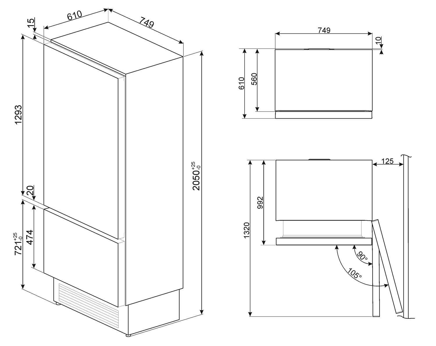 Купить Встраиваемый холодильник SMEG RI76RSI — Фото 3