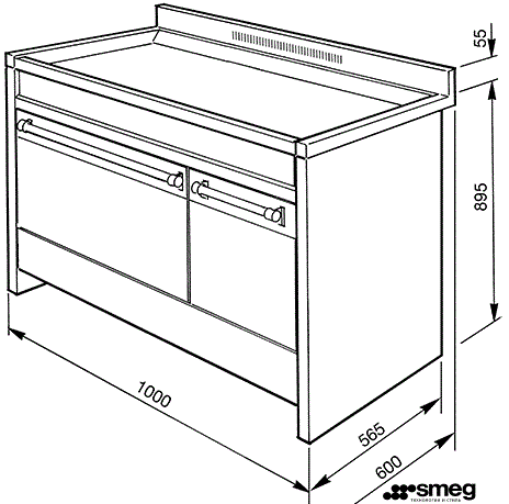 Купить Комбинированная плита SMEG A2-81 — Фото 3