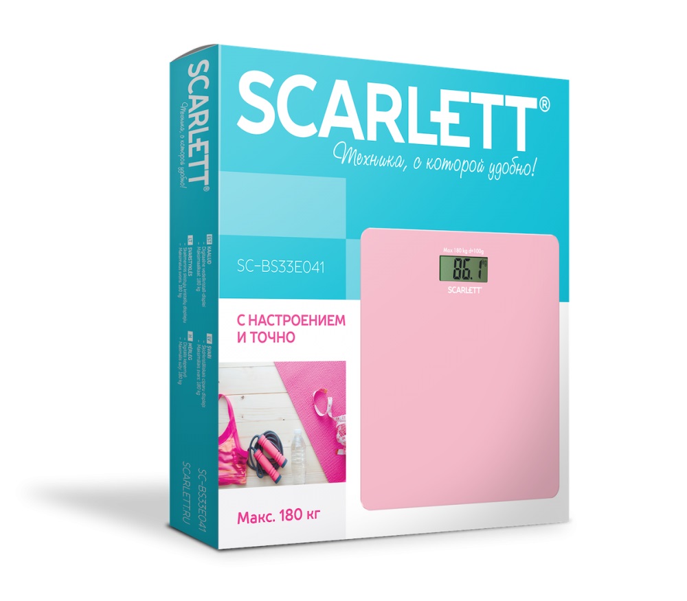 Купить Напольные весы Scarlett SC-BS33E041 розовый — Фото 3