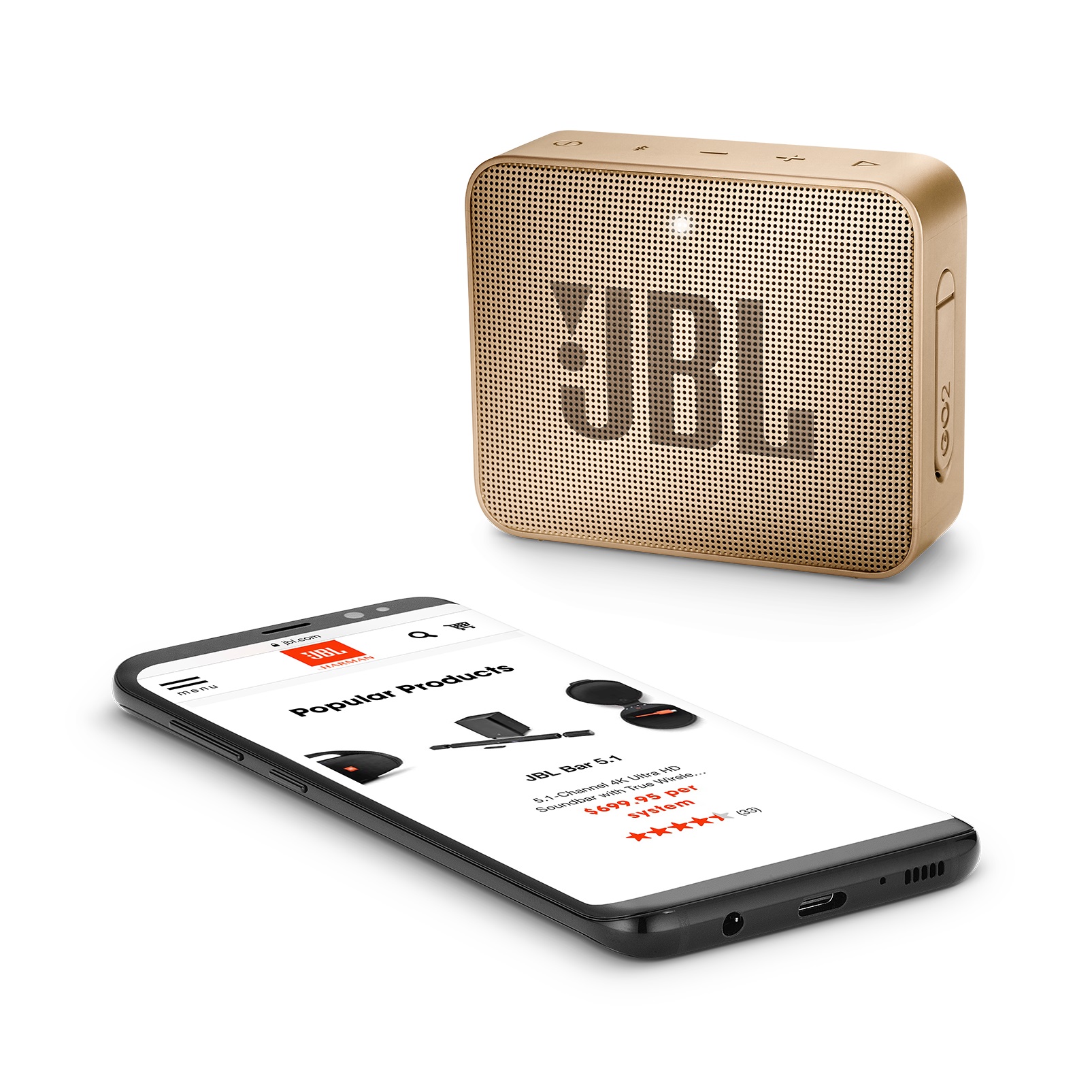 Купить Портативная акустика JBL GO 2 светло коричневый — Фото 6