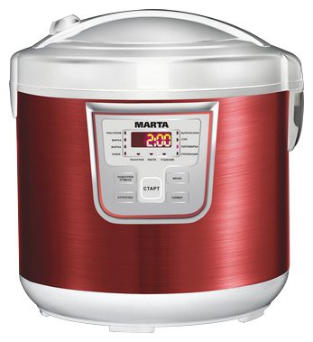 Мультиварка MARTA MT-1971 белый/красн.металлик																		 — описание, фото, цены в интернет-магазине PT Stores