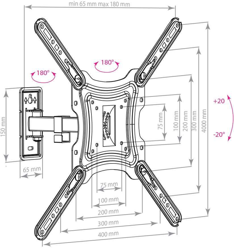 Купить Кронштейн ARM MEDIA LCD-403 new черный 26"-55" — Фото 2
