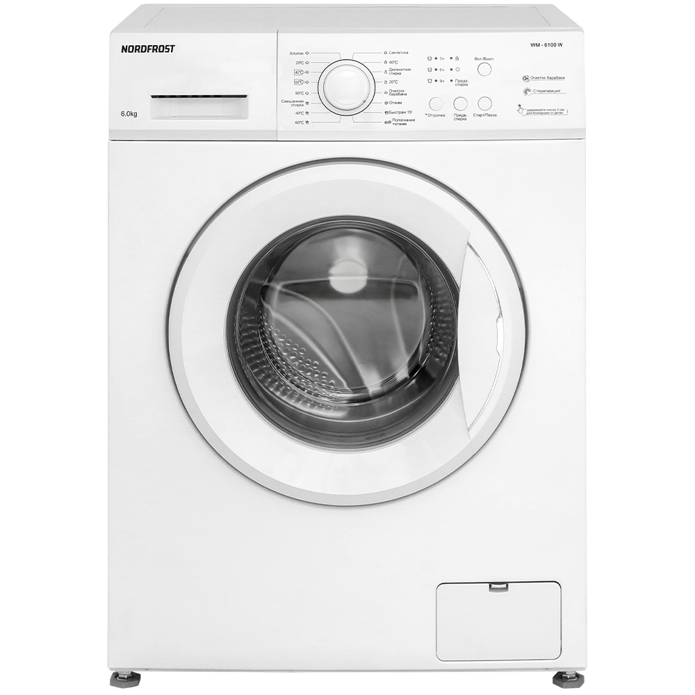 Стиральная машина NORDFROST WM 6100 W																		 — описание, фото, цены в интернет-магазине PT Stores