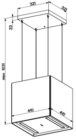 Купить Островная вытяжка FABER SOFT CUBE BIANCO KOS F40 — Фото 2