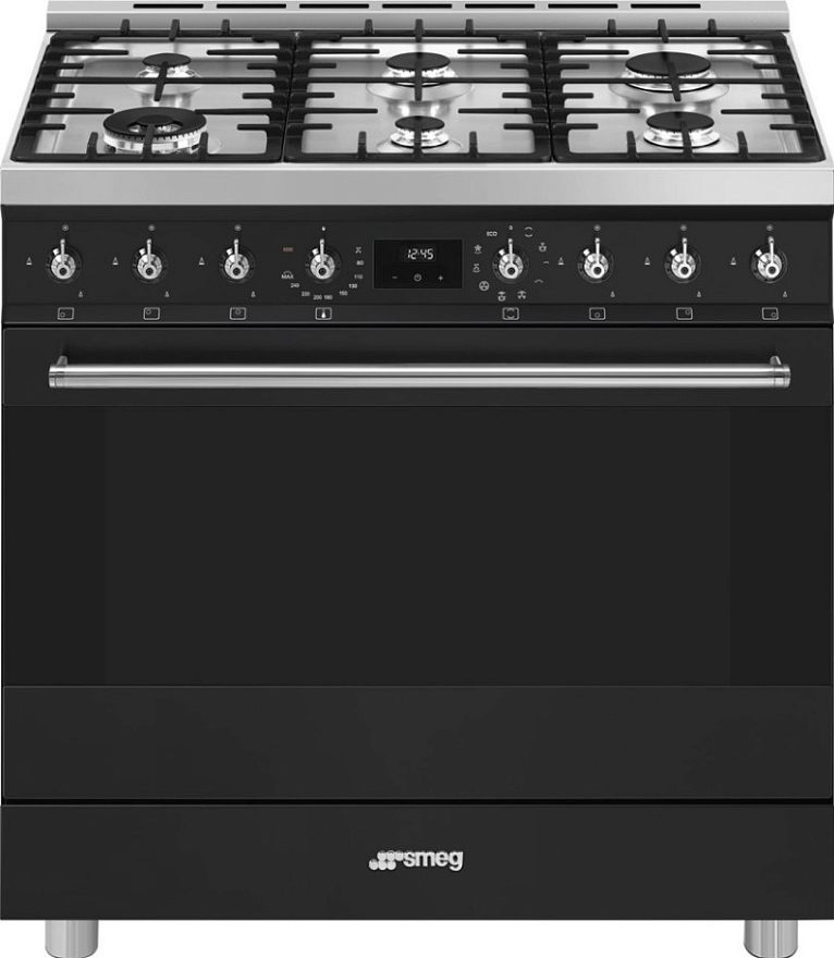 Комбинированная плита Smeg C9GMMB2																		 — описание, фото, цены в интернет-магазине PT Stores