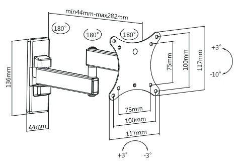 Купить Кронштейн ULTRAMOUNTS UM 875 черный — Фото 2