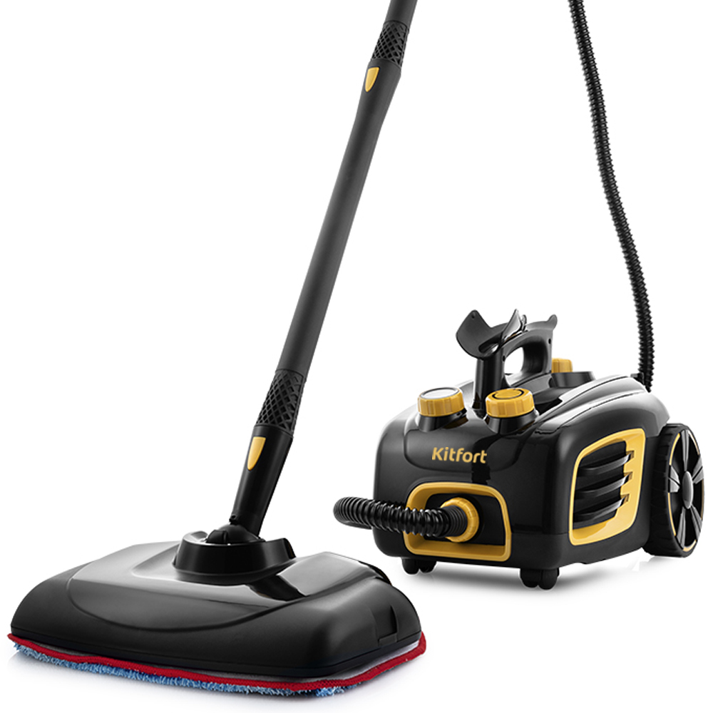 Купить Отпариватели и пароочистители Kitfort КТ-932 черный/оранжевый — Фото 3