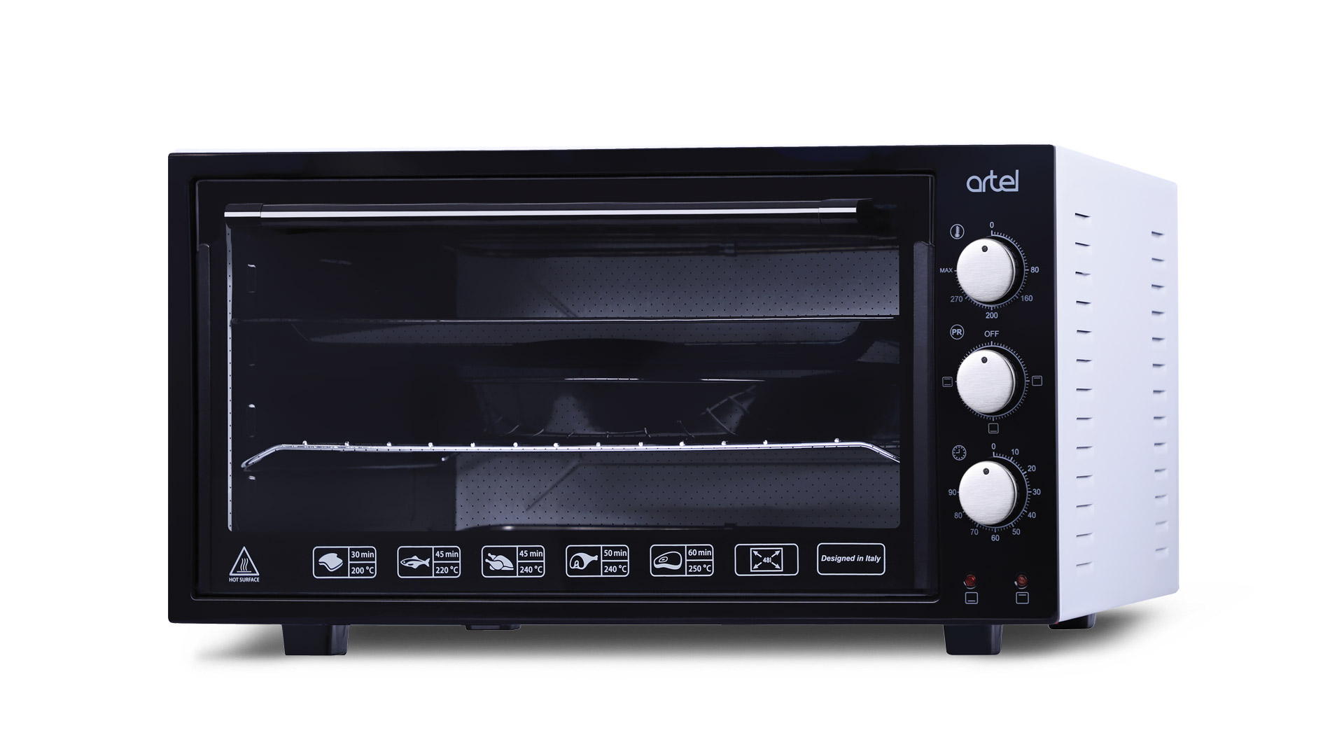 Мини-печь ARTEL MD 4816  E  черно- белый																		 — описание, фото, цены в интернет-магазине PT Stores