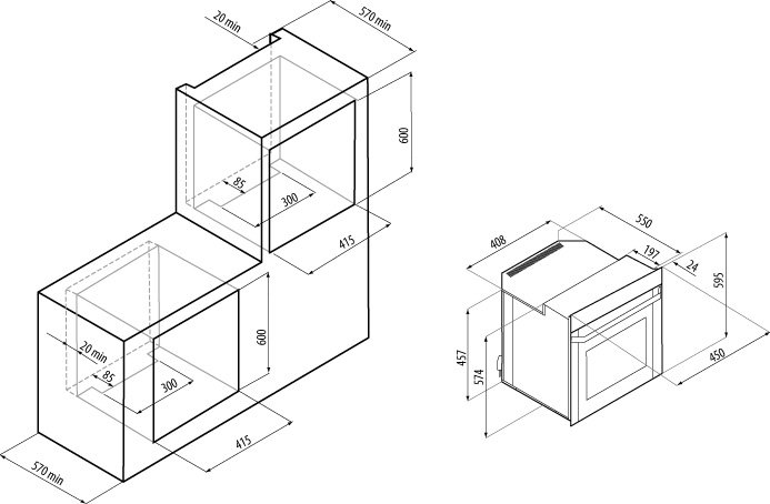 Купить Газовый духовой шкаф Fornelli  FG 45 COLIBRI mirror — Фото 3