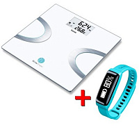 Напольные весы BEURER BF710 белый/бирюзовый