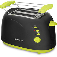 Тостер POLARIS PET 0702LB,  черн/зел