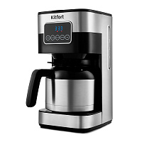 Кофеварка Kitfort KT-752 900Вт черный/нержавеющая сталь